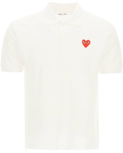 COMME DES GARÇONS PLAY Comme des Garcons spielen Herz Poloshirt - Weiß