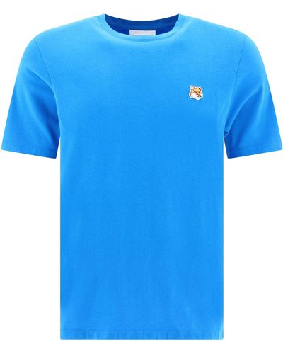 Maison Kitsuné Maison Kitsuné "Fox Head" T -Shirt - Blau