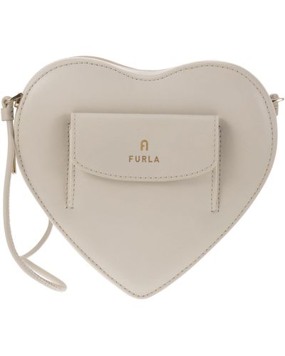 Furla Camelia Heart Mini Shoulder Bags - Neutro