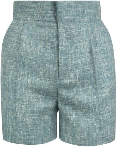 SAULINA Pantalones cortos de cintura alta - Azul