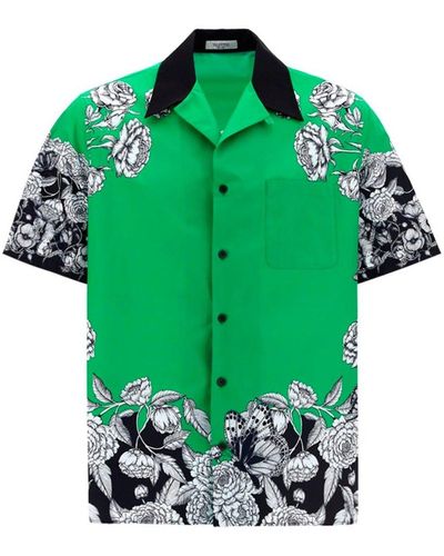 Valentino Camisa impresa floral - Verde