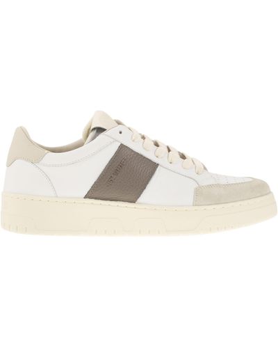 SAINT SNEAKERS Sail Leather And Suede Sneakers - White