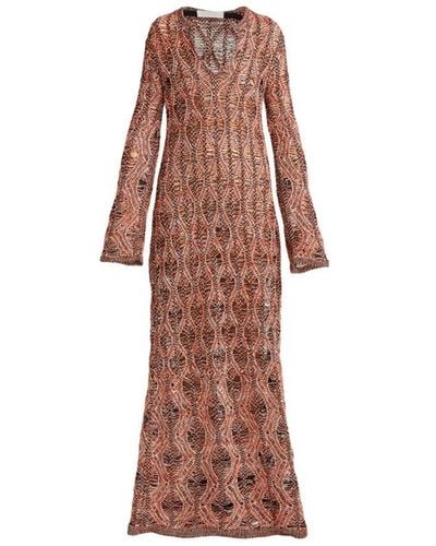 Chloé Knitted Maxi Dress - Marron