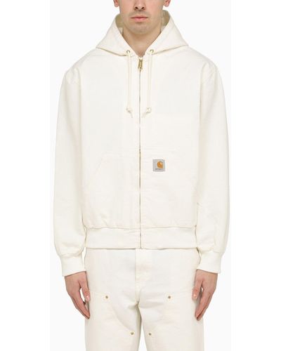Carhartt Wax Cotton Zip Sweatshirt - White