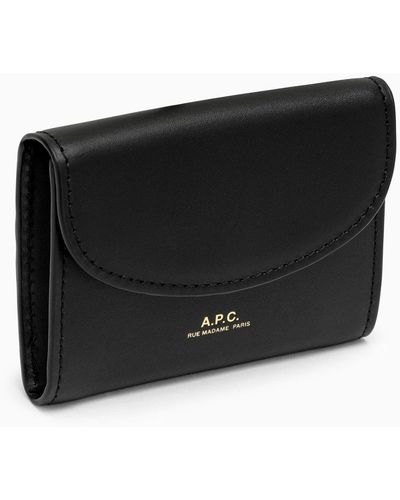 A.P.C. Genève Black Leather Card Holder