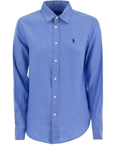 Polo Ralph Lauren Linnen Shirt - Blauw