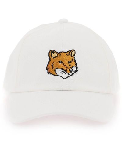 Maison Kitsuné Fox Head Baseball Cap - Wit