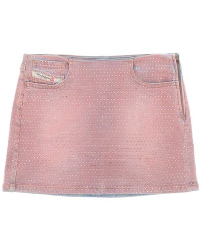 DIESEL De Pra Mini Fsd1 Jeans-Minirock mit Strasssteinen - Pink
