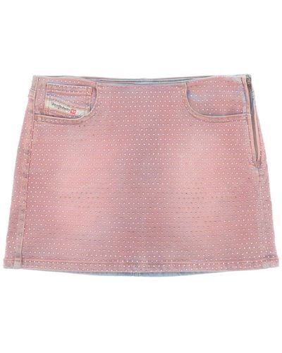 DIESEL De Pra Mini Fsd1 - Mini-jupe en jean avec strass - Rose
