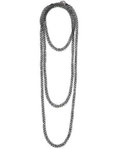 Brunello Cucinelli Precious Loops Ketting - Grijs