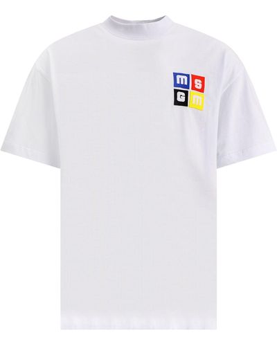 MSGM Square T -Shirt - Blanc