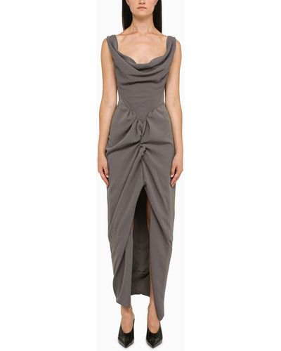 Vivienne Westwood Panther Draped Dress - Gray