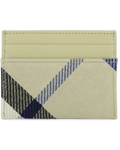 Burberry "Check" Card Holder - Green