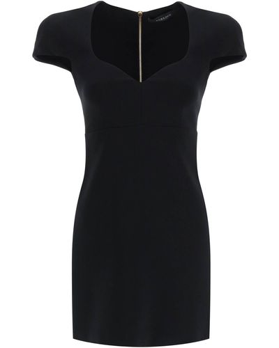 Versace Crepe Mini Dress - Zwart