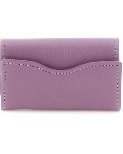 Il Bisonte Leather Key Holder - Purple