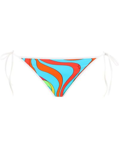 Emilio Pucci Brief di bikini Marmo Stampa - Blu