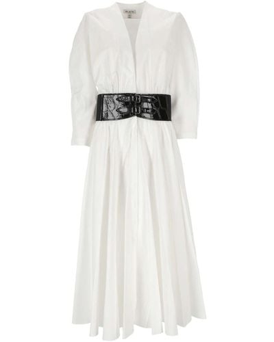 Alaïa Frau weißes Kleid AA9 R12615 T001