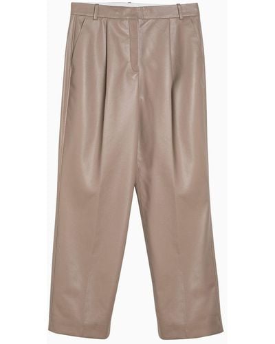 Calvin Klein Leatherette Pants - Brown