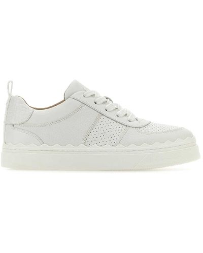 Chloé Chloe 'chloé Lauren Lederen Sneaker - Wit