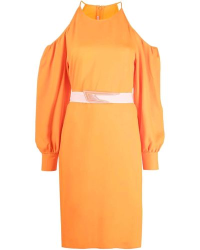 Stella McCartney Schulternahes Kleid - Orange