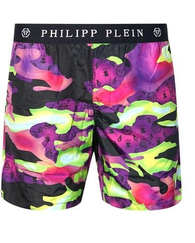 Philipp Plein Cupp12m01 60 Grüne Schwimmshorts - Meerkleurig