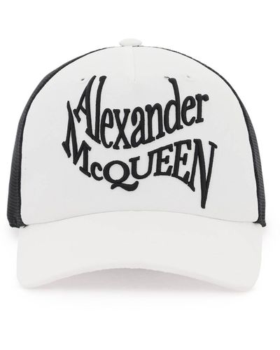 Alexander McQueen Geborduurde Logo Honkbalhoed - Zwart