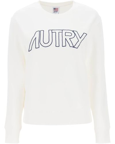 Autry Gesticktes Logo -sweatshirt - Wit