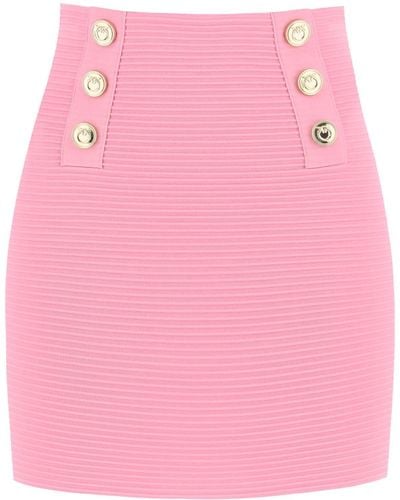 Pinko Cipresso mini falda con botones de aves de amor - Rosa