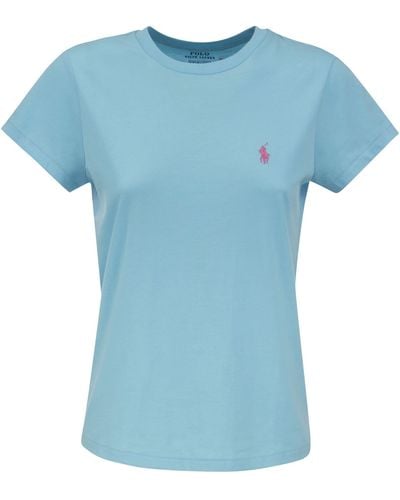 Polo Ralph Lauren Crewneck Katoenen T -shirt - Blauw