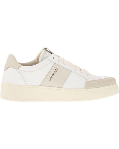 SAINT SNEAKERS Sail Leather And Suede Trainers - Wit