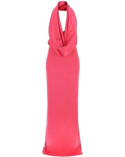 GIUSEPPE DI MORABITO Maxi -jurk Met Ingebouwde Kap - Roze