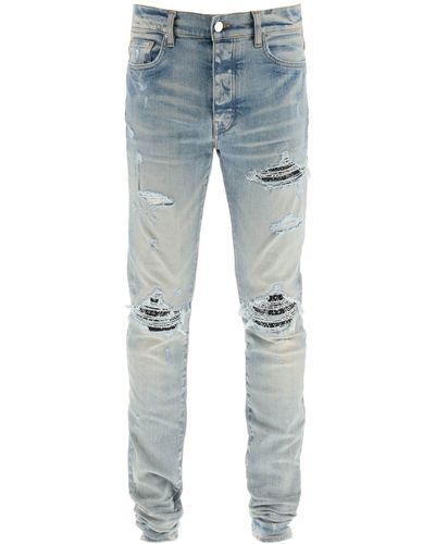 Amiri Mx1 Bandana Jeans In Clay Indigo - Blauw