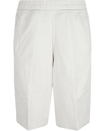 Burberry Pantaloncini in cotone con logo - Bianco