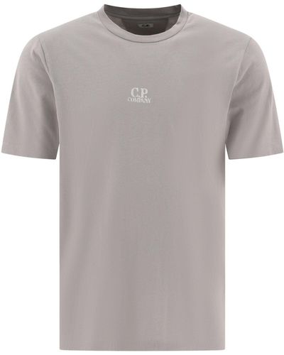 C.P. Company C.p. Bedrijf "24/1 Drie Kaarten" T -shirt - Grijs