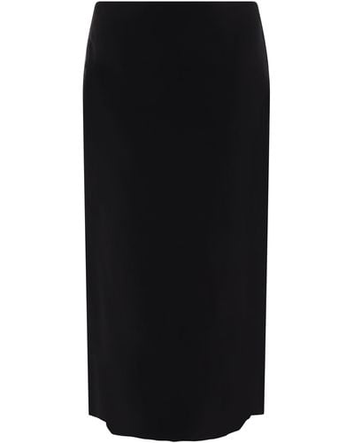 Max Mara "aceti" falda de doble capas - Negro