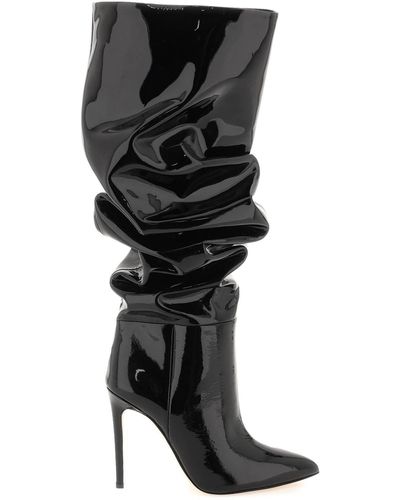 Paris Texas Slouchy Patent Leather Stiletto Boots - Zwart