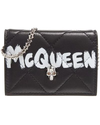 Alexander McQueen Skull Chain Cardholder Bag - Black