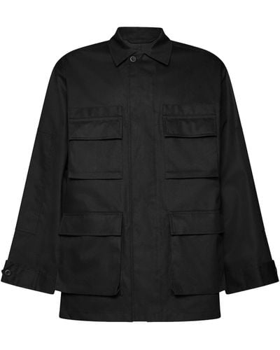 Balenciaga Multi Pocket Cargo Shirt Jas - Zwart