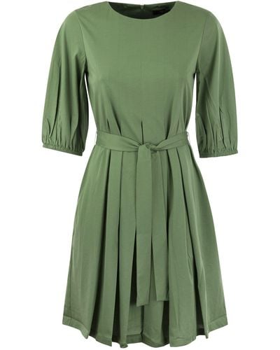 Weekend by Maxmara Jumbo Cotton Poplin Abito - Verde