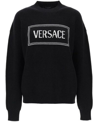 Versace Suéter de logotipo de - Negro