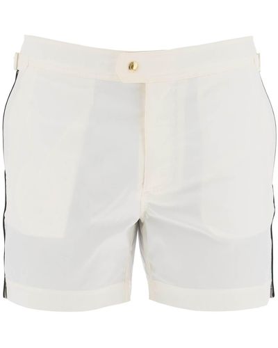 Tom Ford "Contraste Piping Sea Bermudas pantalones cortos - Azul
