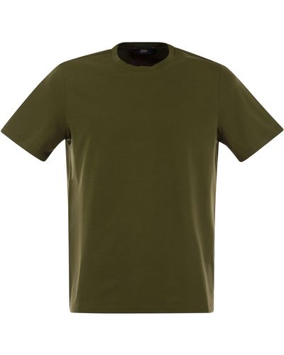 Herno Stretch -Baumwolltrikot -T -Shirt - Grün