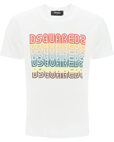 DSquared² T -Shirt mit Logodruck - Weiß