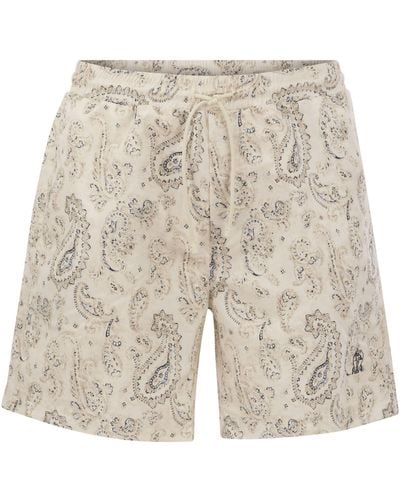Brunello Cucinelli Swimming Costume With Paisley Print - Natural