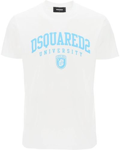 DSquared² College Print T Shirt - Blue