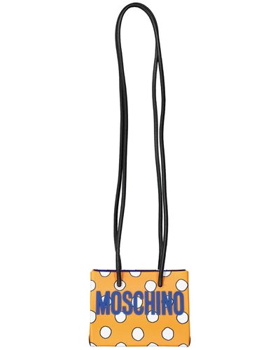 Moschino Lederen Mini -tas - Metallic