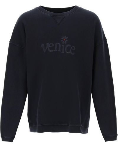 ERL Venice Print Maxi Sweatshirt - Blue