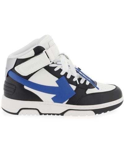 Off-White c/o Virgil Abloh Out Of Office High Top Sneakers - Bleu