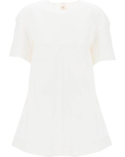 Marni Robe Cocoon Cady - Blanc