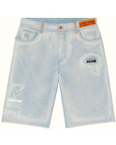 Heron Preston Denim Shorts - Azul